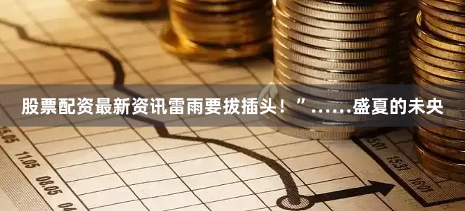 股票配资最新资讯雷雨要拔插头！”……盛夏的未央